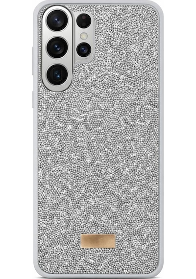 Samsung Uyumlu S26 Plus Darbeye Karşı Dayanıklı Işıltı Taş Detaylı Melt Silikon Kılıf Gri