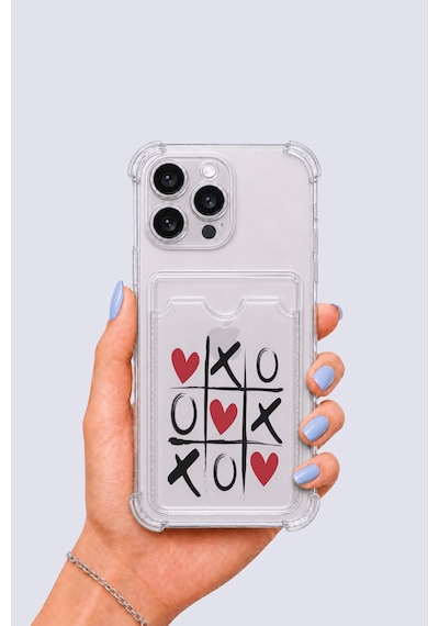Apple iPhone Uyumlu 15 Pro Max Kartlıklı Xoxo Desenli Kılıf