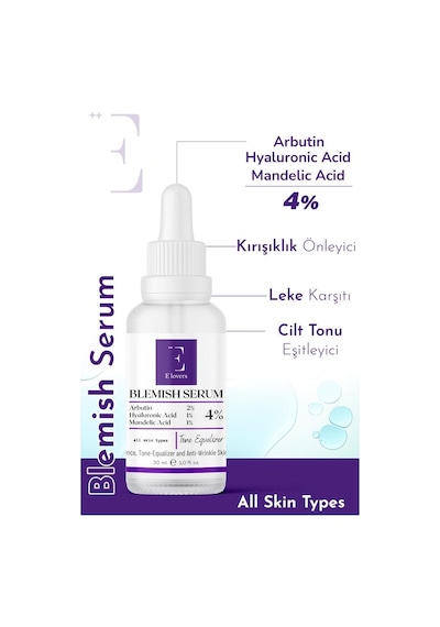 E'lovers Blemish Leke Karşıtı Cilt Tonu Eşitleyici Serum 30 ML