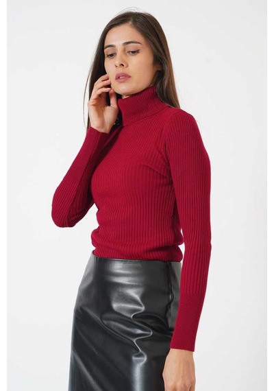 Ckm Moda Skylar Yüksek Kalite Balıkçı Body Kırmızı