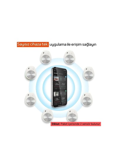 Dth-8001 2'li Bluetooth Sıcaklık Nem Kayıt Cihazı, Hafızalı Ve Akıllı Mobil Uygulamalı Datalogger, Sınırsız Cihaza Uzaktan Ve Kablosuz Bağlanın Diğer Dth-8001 2'li Bluetooth Sıcaklık Nem Kayıt Cihazı, Hafızalı Ve Akıllı Mobil Uygulamalı Datalogger, Sınırsız Cihaza Uzaktan Ve Kablosuz Bağlanın Diğer