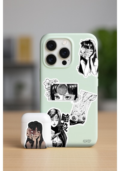 Junji İto Tomie Uzumaki Manga Anime Bujo Yapışkanlı Folyo Sticker Paketi 23 Adet Çok Renkli