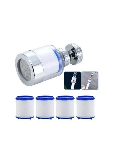 Hubrendy Sh Sunup Sn-27145 Oynar Başlıklı Kireç Önleyici 5 Filtreli Su Tasarruflu Musluk Başlığı