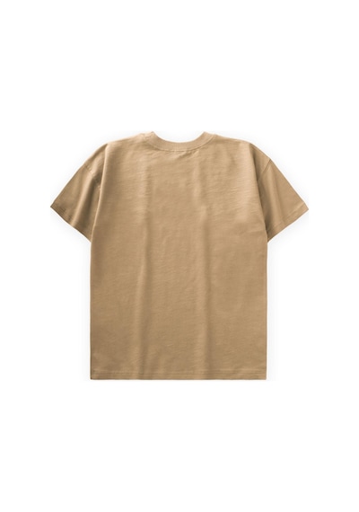 Cigit Etiket Detaylı T-shırt 8-12 Yaş Sundres Sarı