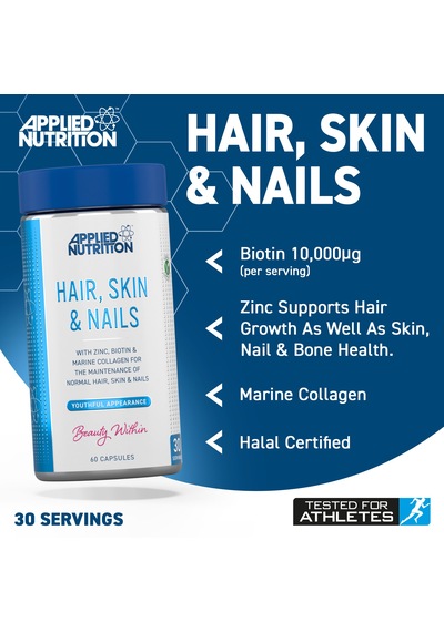 Applied Nutrition Hair, Skin & Nails, 60 Caps