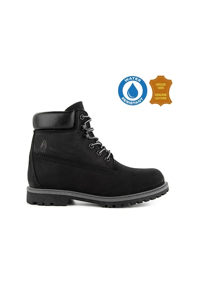 Hush Puppies Empresa 725039 Gerçek Deri, Anatomik, Waterresist Kadın Bot Siyah Siyah