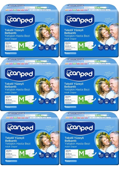 Canped Hasta Bezi Yetişkin Bel Bantlı M-oboy 108 6pk 18 M