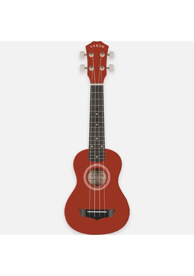 Arrow Pb10 Nt Soprano Natural Dark Top Ukulele Set