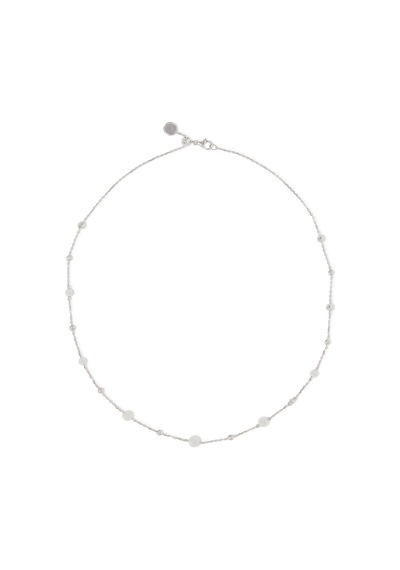 Şık 18k Beyaz Altın Ve Pırlanta Choker Kolye Çok Renkli