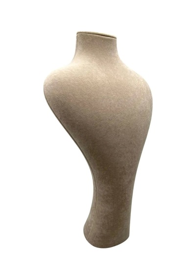 Yerli Üretim Zeus Model Süet Kumaş Sütlü Kahve Renk 42 22 Cm Takım Kolye Sergileme Mankeni Çok Renkli