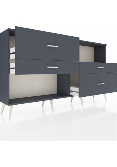 Arges Konsol Tek Raflı 4 Çekmeceli 176x30x99 Antrasit-çam/antras Antrasit-çam/antrasit Arges Konsol Tek Raflı 4 Çekmeceli 176x30x99 Antrasit-çam/antras Antrasit-çam/antrasit