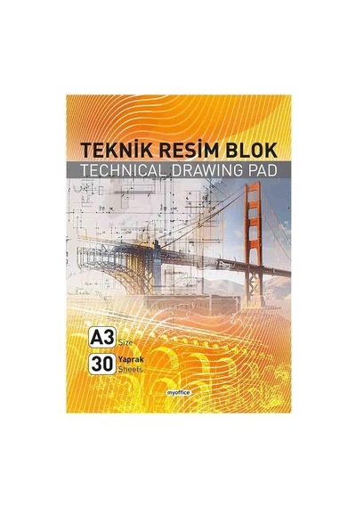 A3 Teknik Resim Blok - 30 Yaprak, Profesyonel Mühendislik Ve Mimarlık Çizim Defteri, Ofis Ve Okul İçin Kaliteli Kırtasiye Ürünü