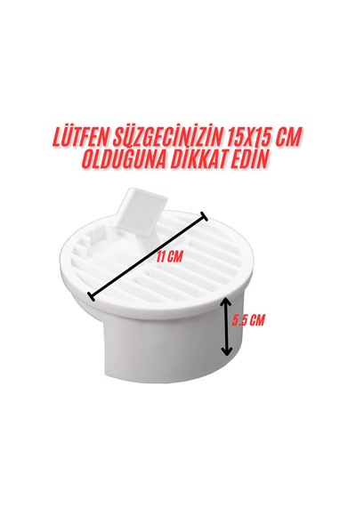 15x15 Süzgeçler İçin Gider Kapağı, Yer Süzgeci, Izgarası Gider Kapağı, Yer Süzgeci Süzeği