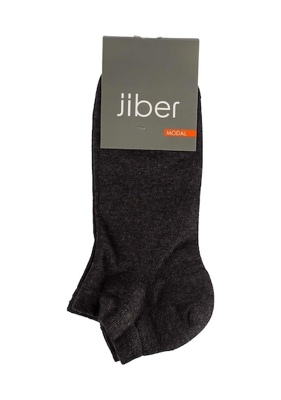 Jiber Erkek Modal Likaralı Patik Çorap 6100 - 6 Adet Antrasit