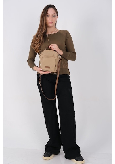 Silver Polo Sp1220 Kadın Çapraz Çanta Saten Vizon-camel