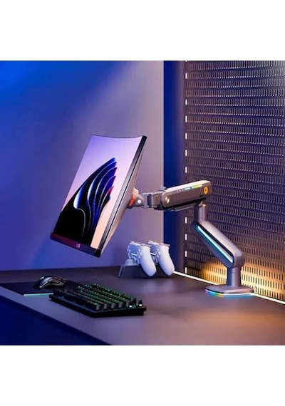 Rgb Aydınlatmalı Profesyonel Oyuncu Monitör Standı, 32"-60" Uyumlu
