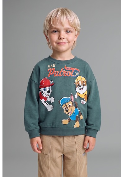 Defacto Paw Patrol Oversıze Sweatshirt Erkek Bebek I3541a526wngn501 Yeşil-gn501