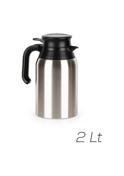 Porsima 2088 Çift Katmanlı Paslanmaz Çelik Termos Çay Termosu Su Termosu 2lt Inox - Siyah