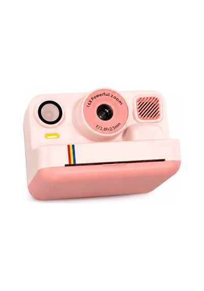 Pembe Anında Baskılı Çocuk Dijital Kamera Termal Yazıcılı Fotoğraf Makinesi Hd Video 16x Zoom Şarjlı Mavi