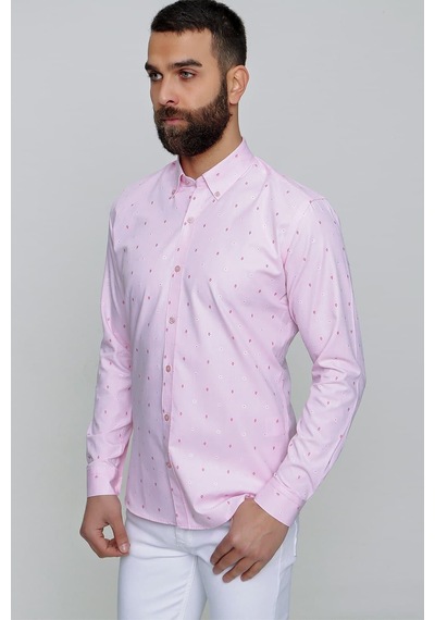 Efor Gk 643 Pembe Klasik Gömlek Pembe