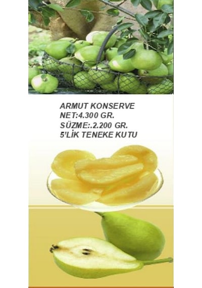 İris Armut Konservesi 5 KG