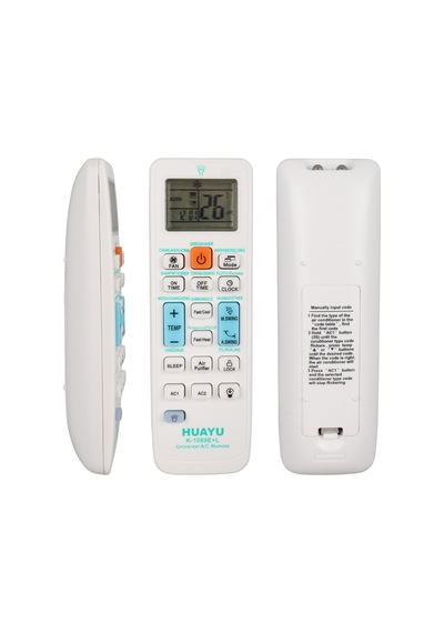Huayu K-1089e+l Üniversal Akıllı Klima Kumandası Led Işıklı Ve Geniş Uyumluluk