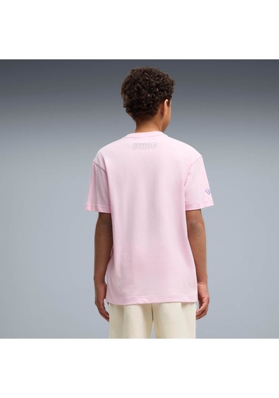 Puma X Pokemon Genç Geniş Kesim Grafik Detaylı Tişört 634944 70 Pembe
