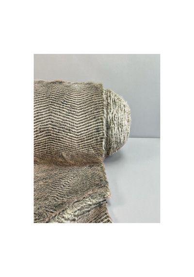 Peluş Kumaş Çizgi Desen 50x150 Cm Ultra Lüks, Kalın Ve Yumuşak Doku Çok Renkli Çok Renkli