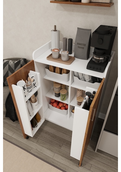 Asra Trend MK-12 %100 MDF 80x102 cm Çok Amaçlı Mutfak Kiler Dolabı Kapak İçi Raflı Kahve Köşesi Beyaz Petra Asra Trend MK-12 %100 MDF 80x102 cm Çok Amaçlı Mutfak Kiler Dolabı Kapak İçi Raflı Kahve Köşesi Beyaz Petra