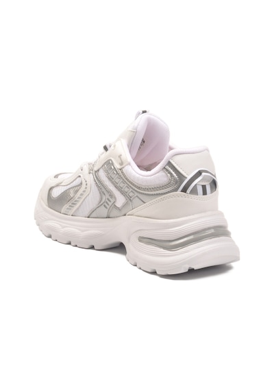 Beyaz Bağcıklı Kalın Taban Hafif Kadın Sneaker 2318 G Beyaz