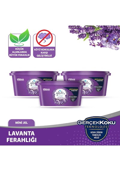 Glade Mini Jel Oda Kokusu Lavanta 3'lü Set