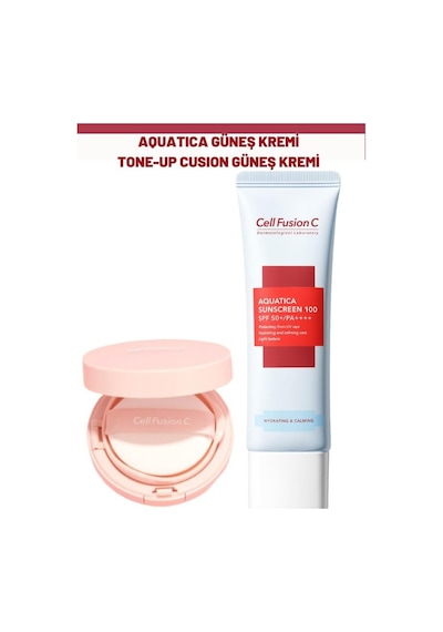 Cell Fusion C Aquatica + Tone Up Cusion Kompakt Güneş Kremi Seti