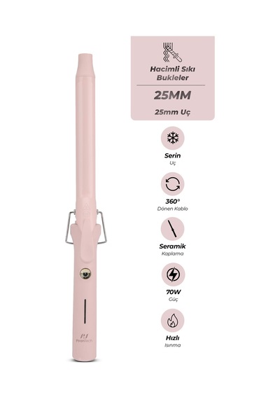 Ks-325 Profesyonel 25mm Saç Maşası - Doğal Su Dalgaları Ve Bukle Yapıcı