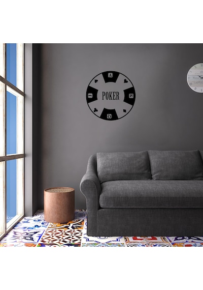 Poker Kağıdı Folyo Sticker 90 Cm Uzunluk Siyah