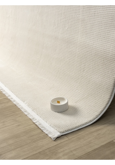 Mariesse Home Artes Serisi Bambu Dokulu Modern Sık Dokuma Koridor Kesme Yolluk Dokuma Makine Halısı Bej
