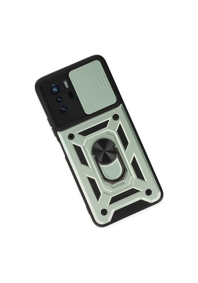 Newface Xiaomi Poco X3 Gt Kılıf Pars Lens Yüzüklü Silikon - Yeşil