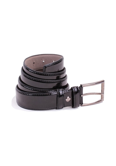 Dagoster Dmk26-301 Siyah Rugan 3,5 Cm Suni Deri Erkek Kemer