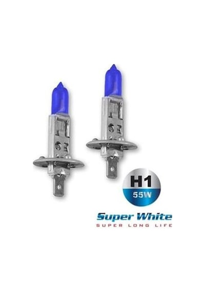 Jsv H1 Halojen Ampul 12v 55w 6500k Far Ampulü Super White 2li Set Beyaz 1 Adet