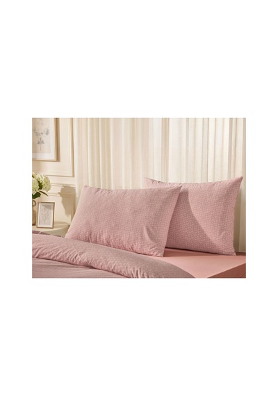 Doqu Home Floren Nevresim Takımı / Yatak Örtüsü Seti Tek Kişilik Pembe