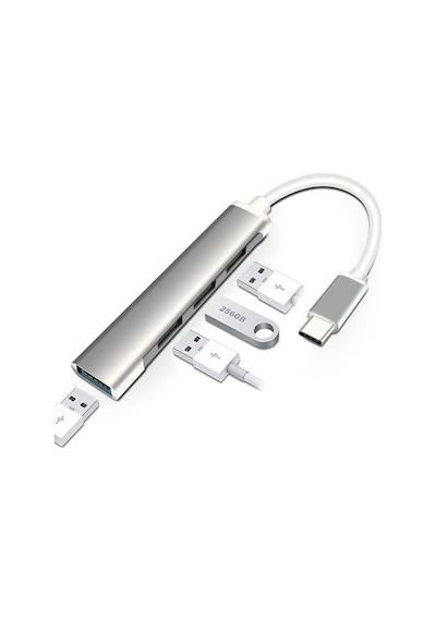 Type C To Usb 3.0 Çoklayıcı 4 Port Hub 3.1 Adaptör Çevirici