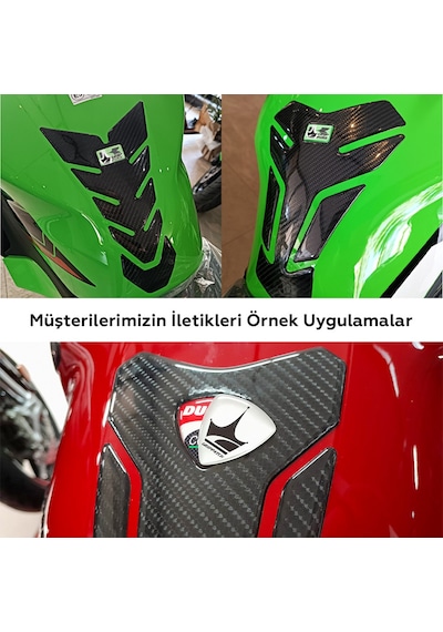 Grippatch Triumph Motosikletler İle Uyumlu Universal 6d Karbon Tank Pad Gc08 KARBON