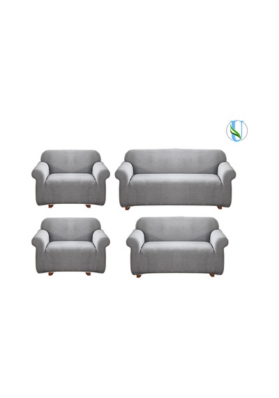 Uy Style Likrali Koltuk, Kanepe, Çekyat Örtüsü Lastikli, Pitikare Desen 3+2+1+1 Takım Gri - 625061797 Gri