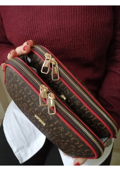 Just Polo Günlük Kombinlere Uygun Kadın Omuz Çantası 440113mh Kahve Kırmızı