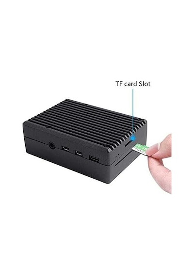 Raspberry Pi 4 Alüminyum Muhafaza Kutusu Soğutmalı - Siyah