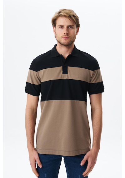 AR-MA Arma Erkek Regular Fit Çok Renkli % 100 Pamuk Pike Polo Yaka Tişört Y29374356102 Siyah