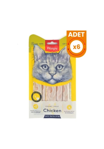 Wanpy Kedi Krema Tavuklu 5 X 14 Gr X 6