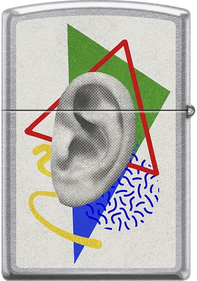 Zippo Mouth And Ear Dizayn Çakmak Gri