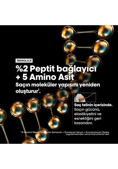 L'oréal Professionnel Paris Serie Expert Absolut Repair Molecular Tüm Yıpranmış Saçlar İçin Durulanmayan Maske 5