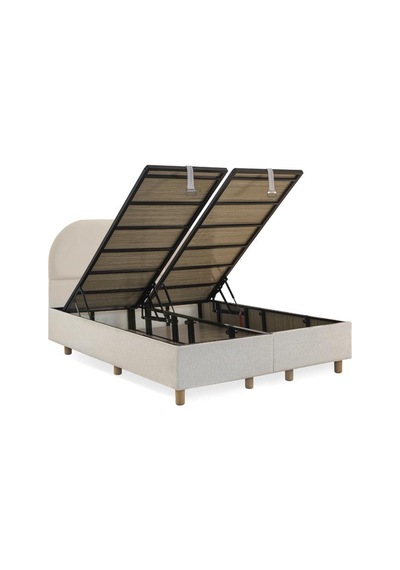 Niron Bohem Pocket Düz 150x200 Cm Çift Kişilik Yatak Baza Başlık Seti - Pocket Orta Sert 150 x 200