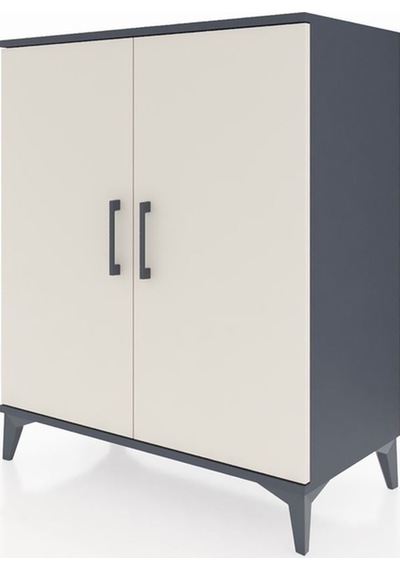 Hyperion Şifonyer 2 Kapaklı 88x44x106 Antrasit-aytaşı Antrasit